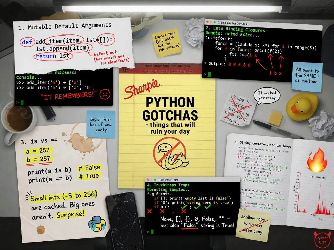 Stop Memorizing Python Gotchas — Learn the Four Machines That Produce Them
